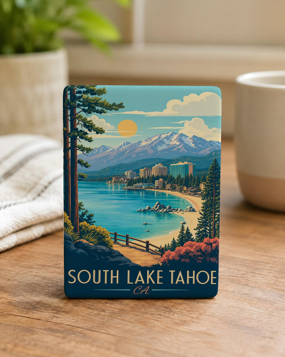 South Lake Tahoe CA Fridge Magnet, Lake Tahoe California Souvenir Magnet, South Lake Tahoe Travel Gift, Tahoe Vacation Keepsake