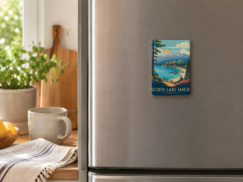 South Lake Tahoe CA Fridge Magnet, Lake Tahoe California Souvenir Magnet, South Lake Tahoe Travel Gift, Tahoe Vacation Keepsake