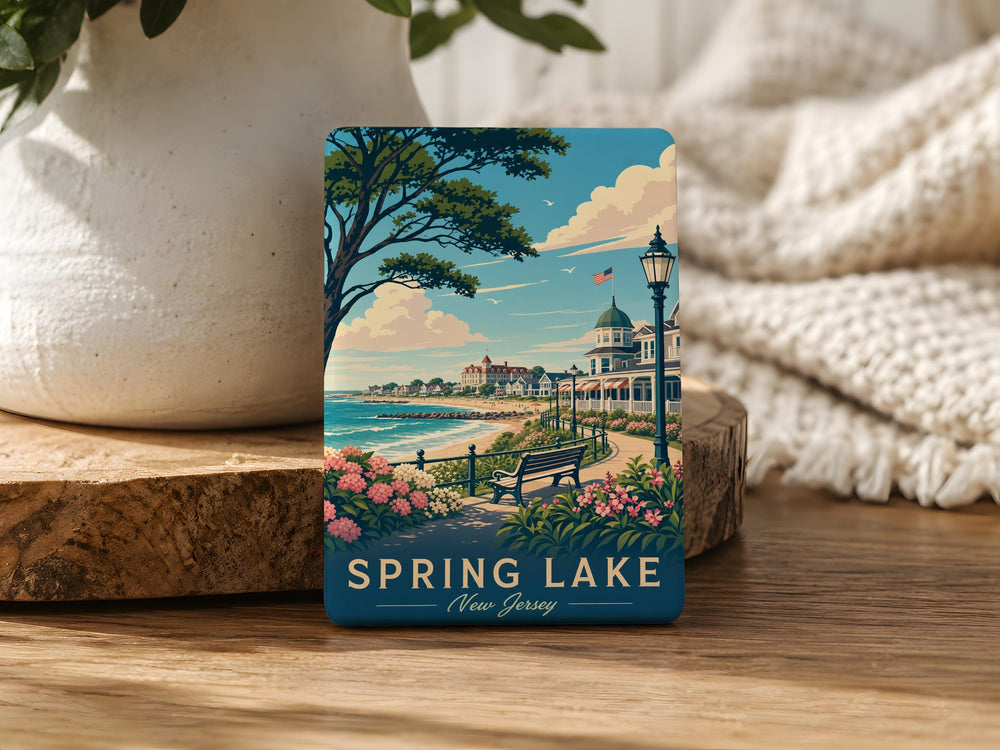 Spring Lake NJ Fridge Magnet, Spring Lake New Jersey Souvenir Magnet, Coastal Town Travel Keepsake, Jersey Shore Gift