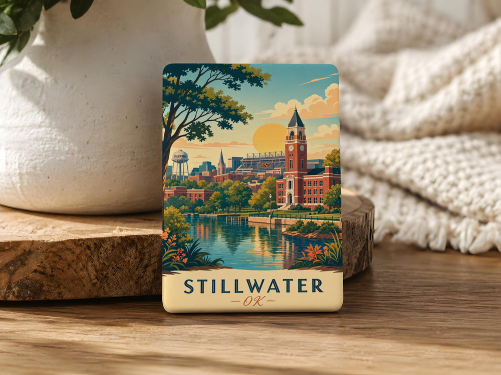 Stillwater OK Fridge Magnet, Stillwater Oklahoma Souvenir Magnet, Stillwater City Magnet, Oklahoma Travel Gift Magnet