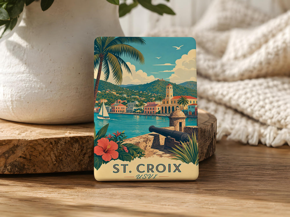 St. Croix USVI Fridge Magnet, St Croix U.S. Virgin Islands Souvenir, Caribbean Island Travel Gift, Island Vacation Keepsake