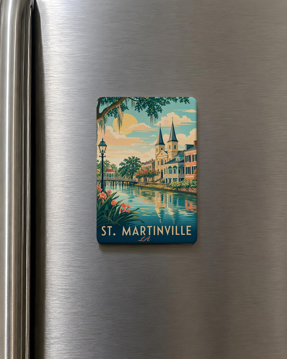 St. Martinville LA Fridge Magnet, St Martinville Louisiana Souvenir Magnet, Cajun Country Travel Keepsake Magnet