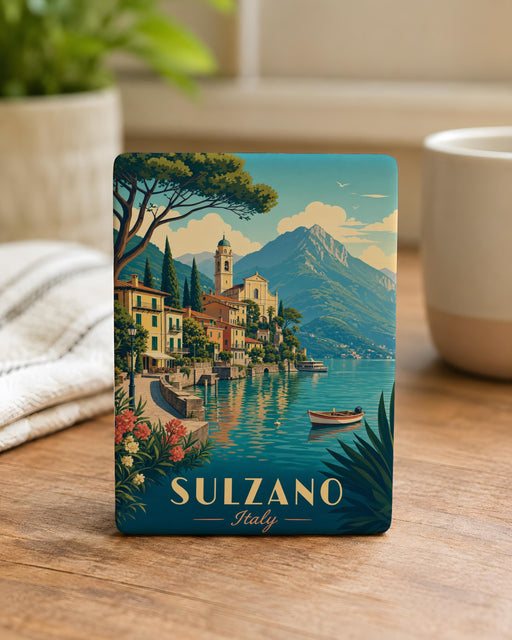 Sulzano Italy Fridge Magnet, Lake Iseo Travel Souvenir, Italian Lakeside Town Keepsake, Italy Vacation Gift