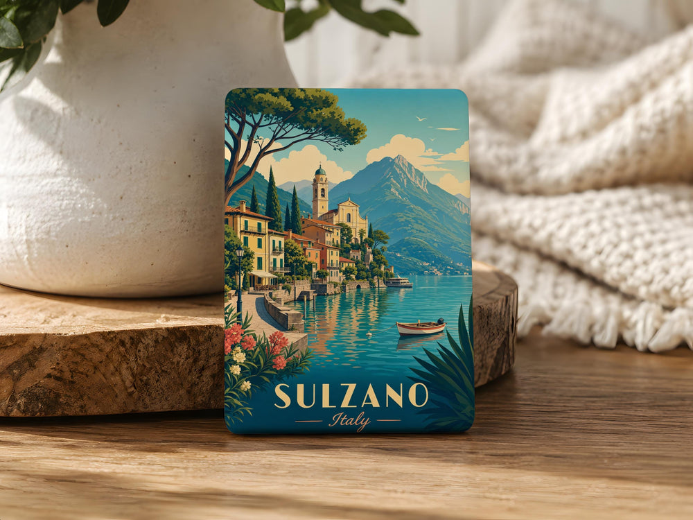 Sulzano Italy Fridge Magnet, Lake Iseo Travel Souvenir, Italian Lakeside Town Keepsake, Italy Vacation Gift