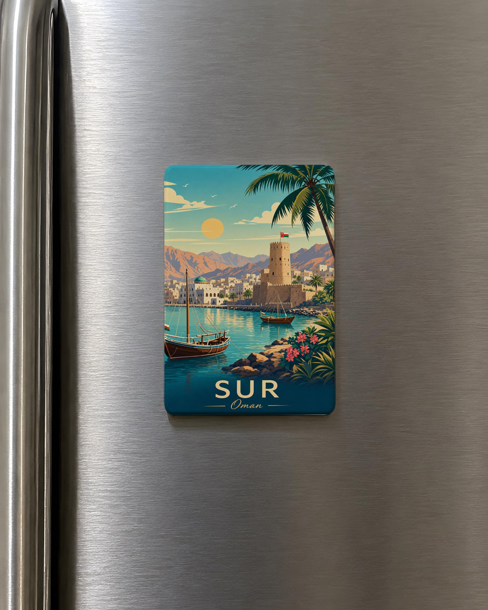 Sur Oman Fridge Magnet, Sur City Oman Souvenir Magnet, Oman Travel Gift, Middle East Destination Keepsake Magnet