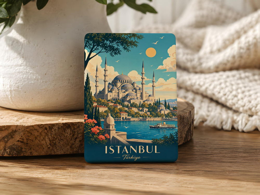 Süleymaniye Mosque Fridge Magnet, Istanbul Turkey Landmark Souvenir Magnet, Islamic Architecture Travel Keepsake Magnet