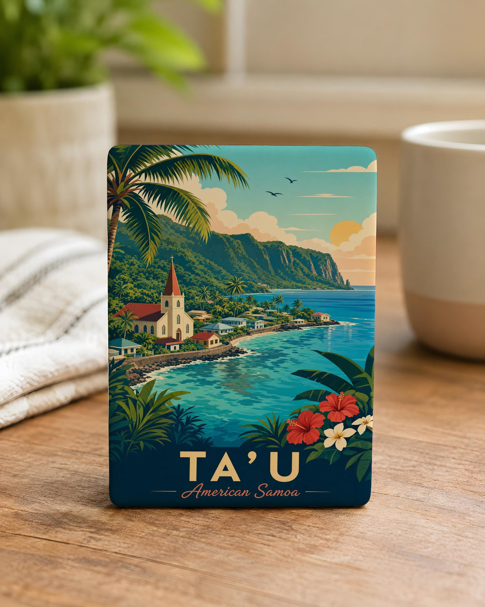 Tau American Samoa Fridge Magnet, Tau Island Souvenir Magnet, American Samoa Travel Gift, Island Vacation Keepsake Magnet