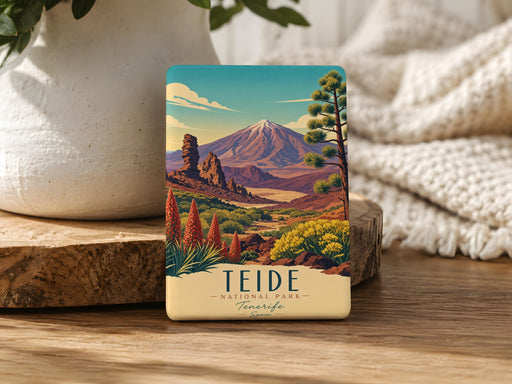 Teide National Park Fridge Magnet, Tenerife Spain Souvenir, Mount Teide Volcano Landmark Magnet, Canary Islands Travel Gift