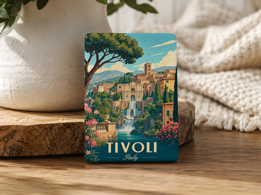 Tivoli Italy Fridge Magnet, Tivoli Travel Souvenir Magnet, Italy Landmark Keepsake, Italian Vacation Gift, Rome Day Trip Magnet