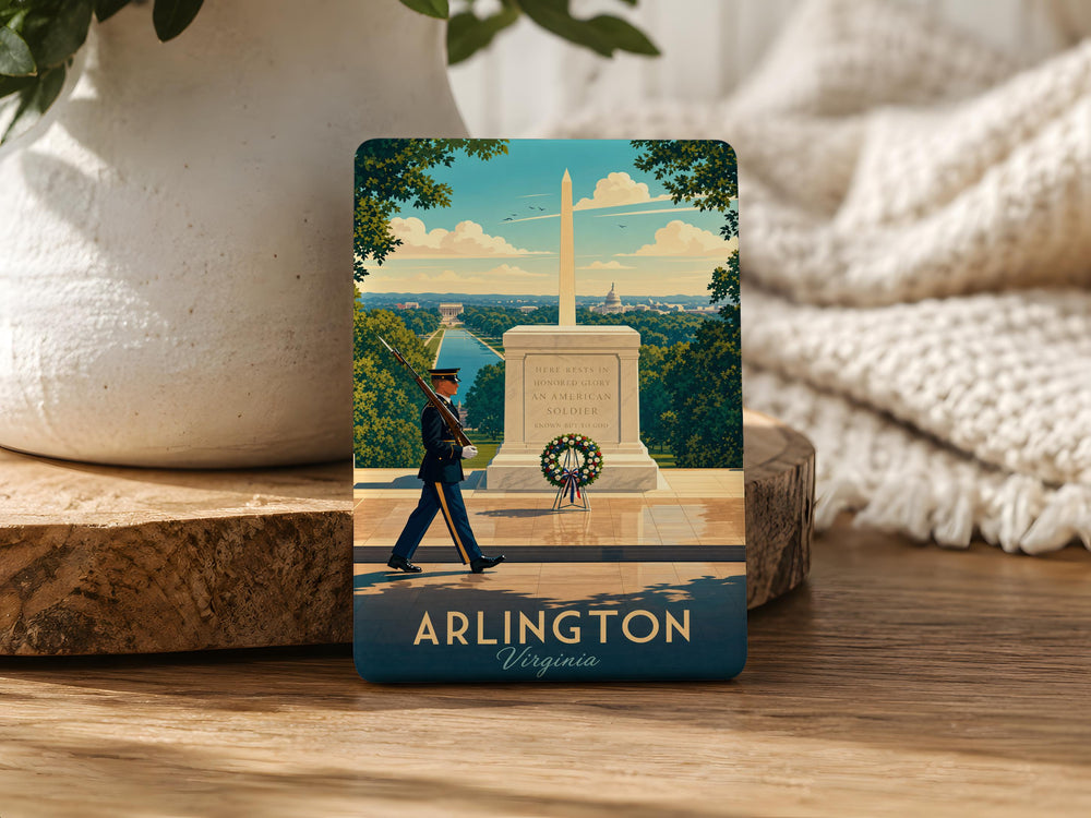 Tomb of the Unknown Soldier Fridge Magnet, Military Memorial Monument Souvenir, Honor Guard Tribute Keepsake Gift