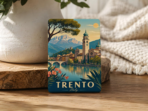 Trento Italy Fridge Magnet, Trento Souvenir Magnet, Trentino Alto Adige Travel Gift, Italy Vacation Keepsake, Trento Landmark Magnet