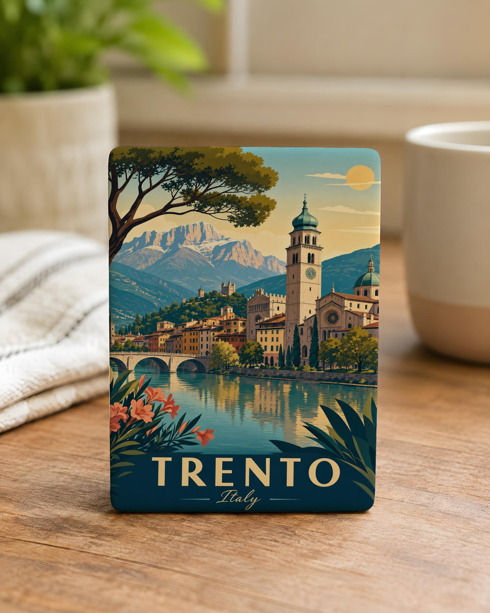 Trento Italy Fridge Magnet, Trento Souvenir Magnet, Trentino Alto Adige Travel Gift, Italy Vacation Keepsake, Trento Landmark Magnet