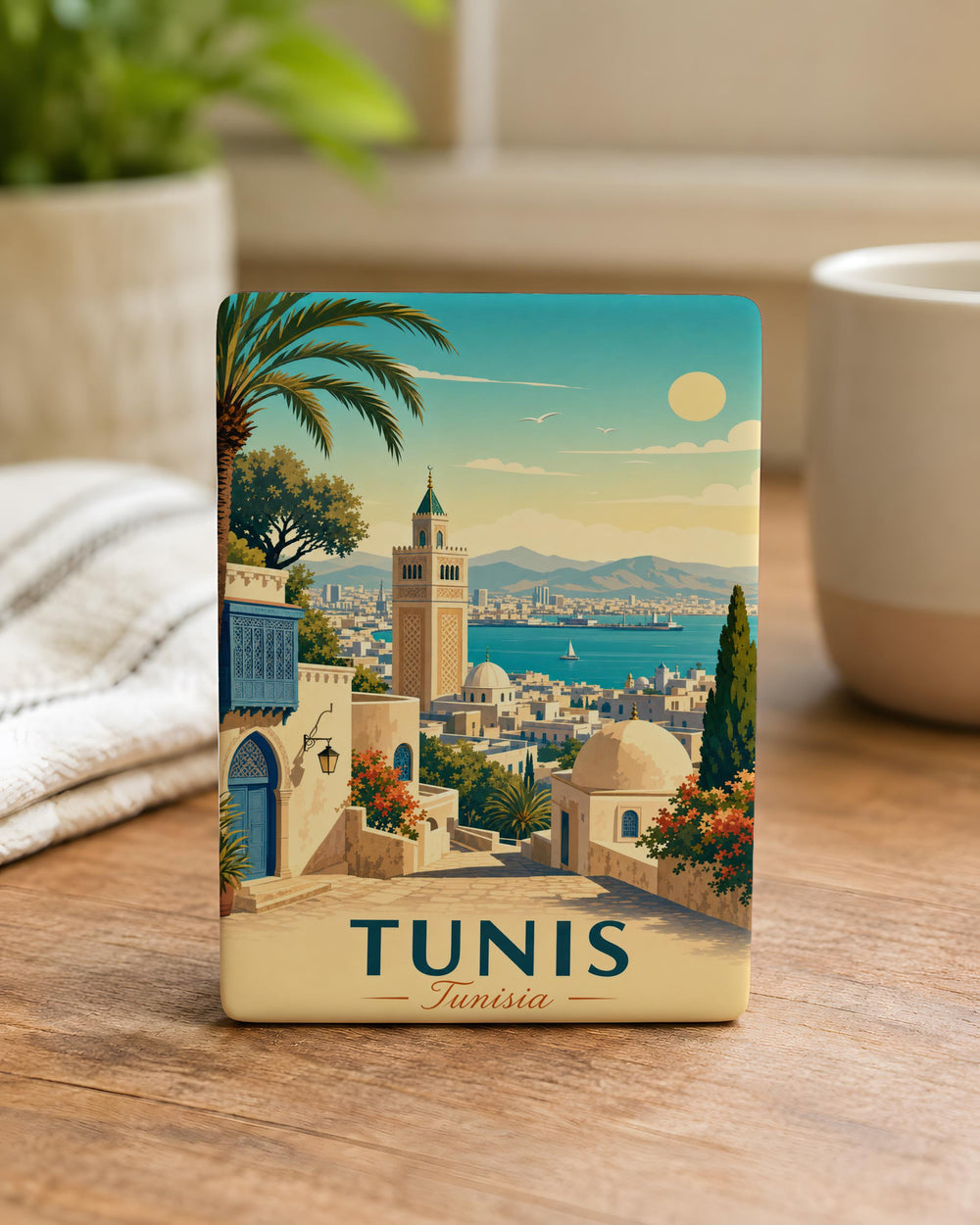 Tunis Tunisia Fridge Magnet, Tunis City Souvenir Magnet, Tunisia Travel Gift, North Africa Destination Magnet