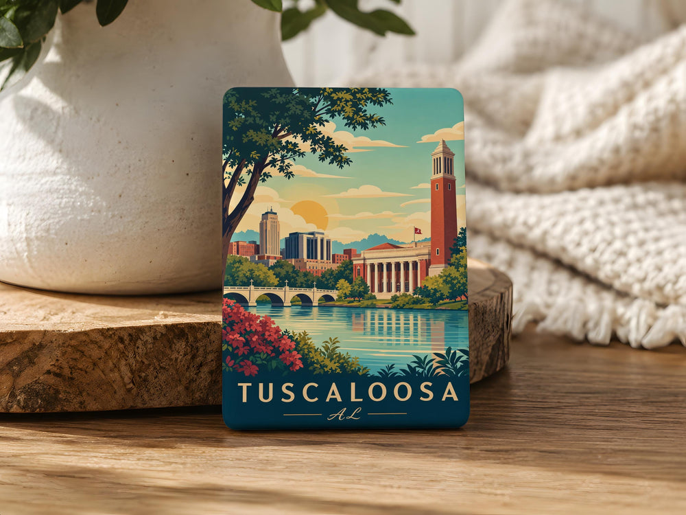 Tuscaloosa Alabama Fridge Magnet, Tuscaloosa AL Souvenir Magnet, Alabama Travel Gift, Tuscaloosa Keepsake Magnet