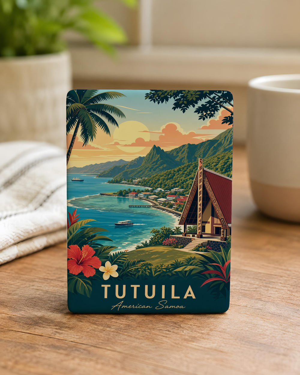 Tutuila American Samoa Fridge Magnet, Tutuila Island Souvenir Magnet, American Samoa Travel Gift, Island Vacation Keepsake Magnet