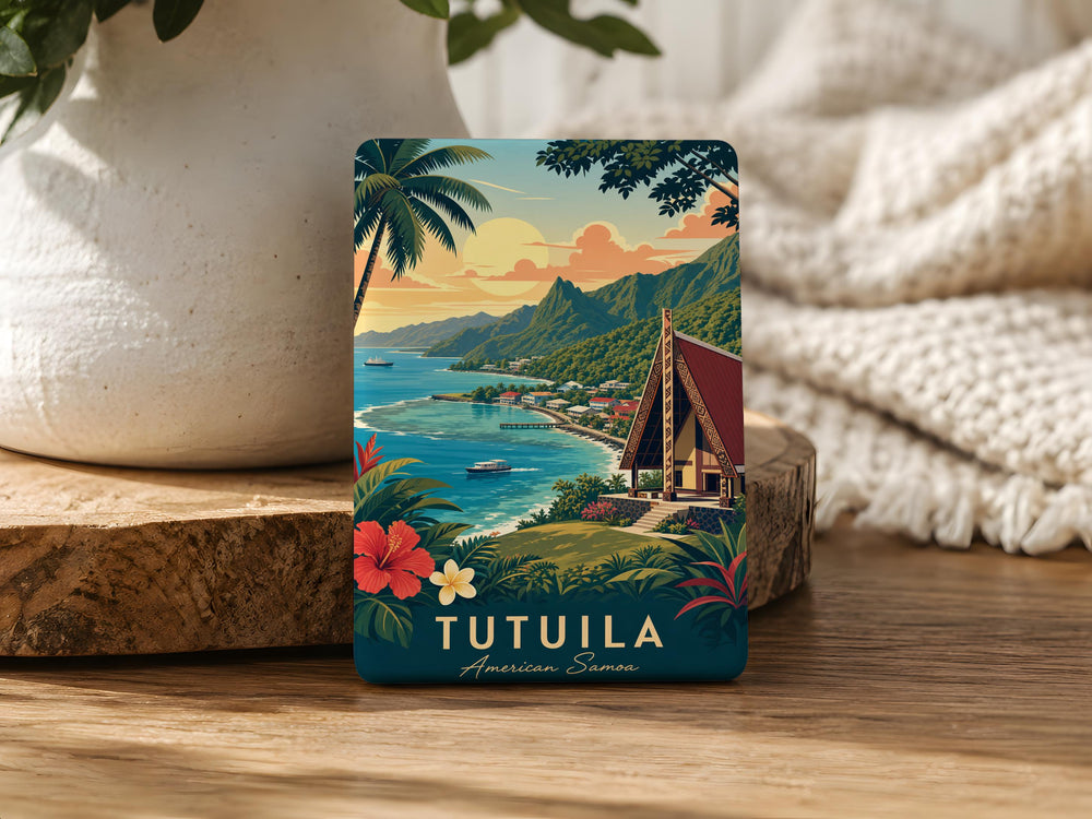 Tutuila American Samoa Fridge Magnet, Tutuila Island Souvenir Magnet, American Samoa Travel Gift, Island Vacation Keepsake Magnet