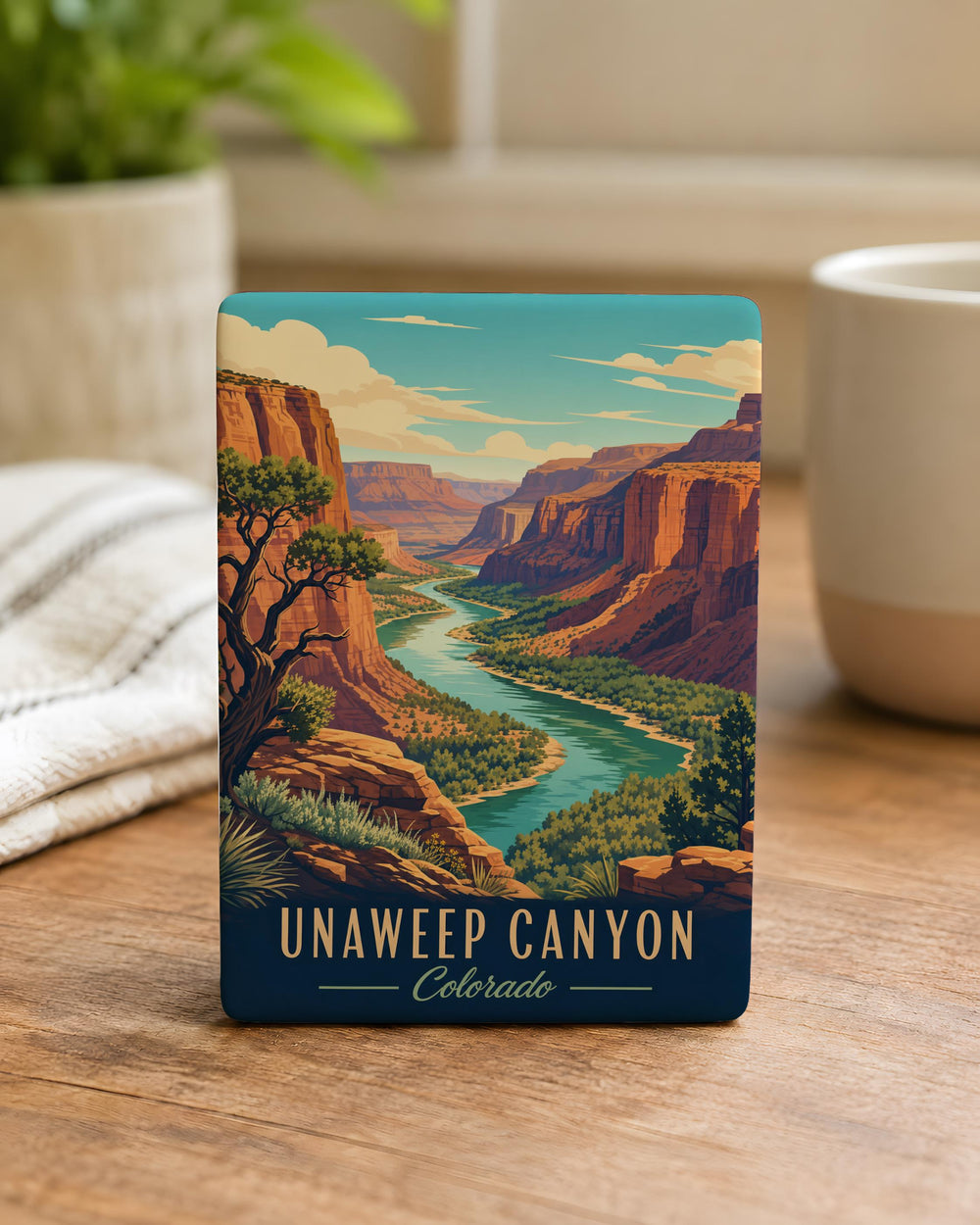Unaweep Canyon Fridge Magnet, Colorado Canyon Landscape Souvenir Magnet, Western Slope Travel Gift, Outdoor Adventure Keepsake