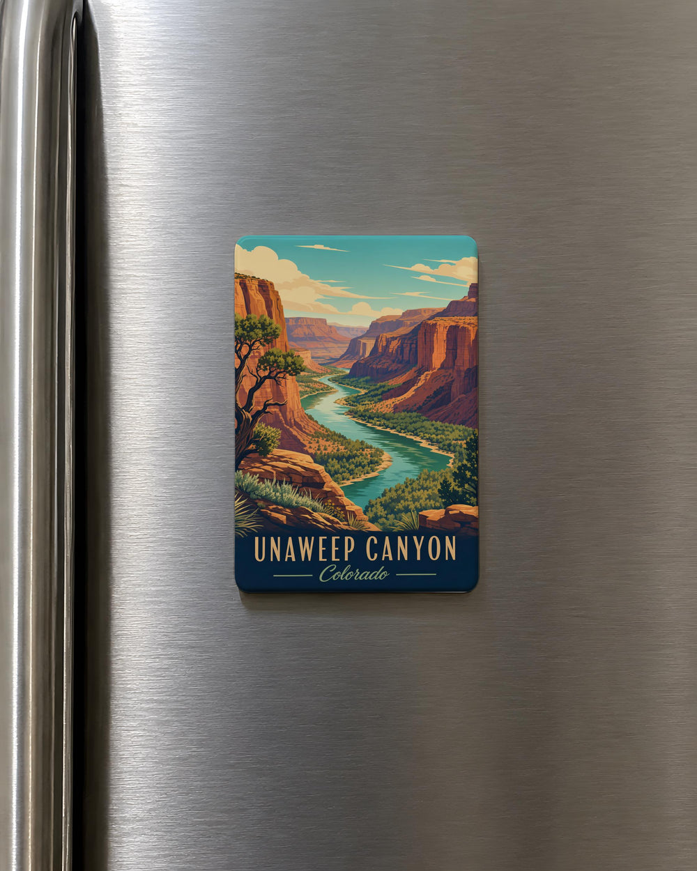 Unaweep Canyon Fridge Magnet, Colorado Canyon Landscape Souvenir Magnet, Western Slope Travel Gift, Outdoor Adventure Keepsake