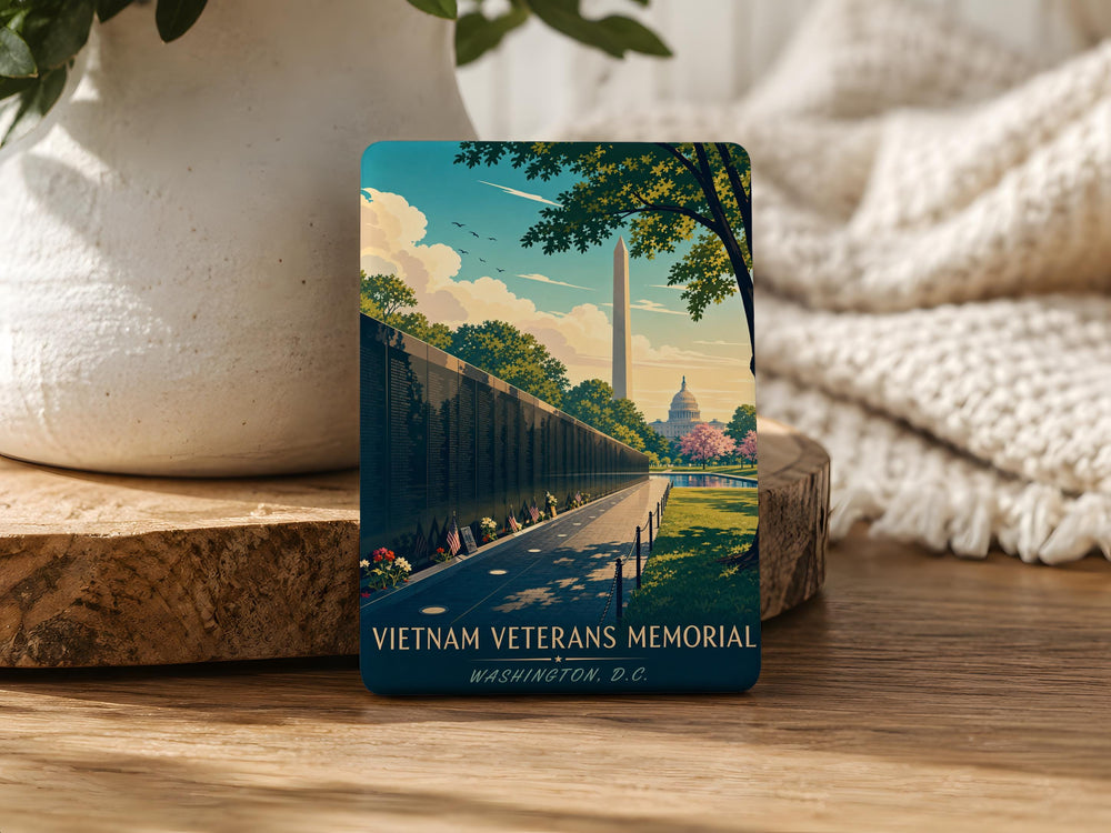 Vietnam Veterans Memorial Fridge Magnet, Washington DC War Memorial Tribute Souvenir, Honor & Remembrance Gift