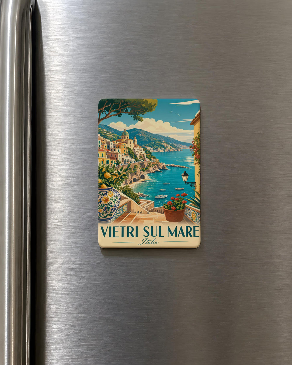 Vietri sul Mare Fridge Magnet, Amalfi Coast Italy Travel Souvenir, Scenic Coastal Town Magnet, Italian Vacation Keepsake Magnet