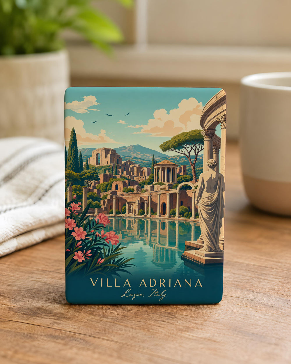 Villa Adriana Fridge Magnet, Hadrian’s Villa Tivoli Italy Souvenir, Ancient Roman Ruins Landmark Travel Keepsake Magnet