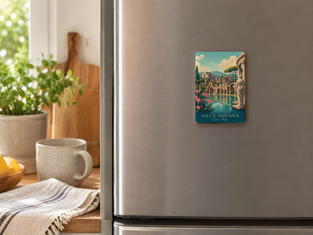 Villa Adriana Fridge Magnet, Hadrian’s Villa Tivoli Italy Souvenir, Ancient Roman Ruins Landmark Travel Keepsake Magnet