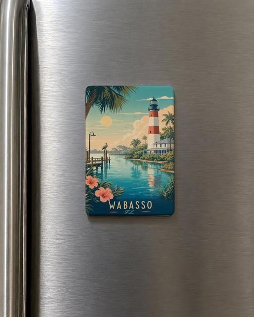 Wabasso Florida FL Fridge Magnet, Wabasso Souvenir Magnet, Florida Travel Gift, Wabasso FL Keepsake Magnet