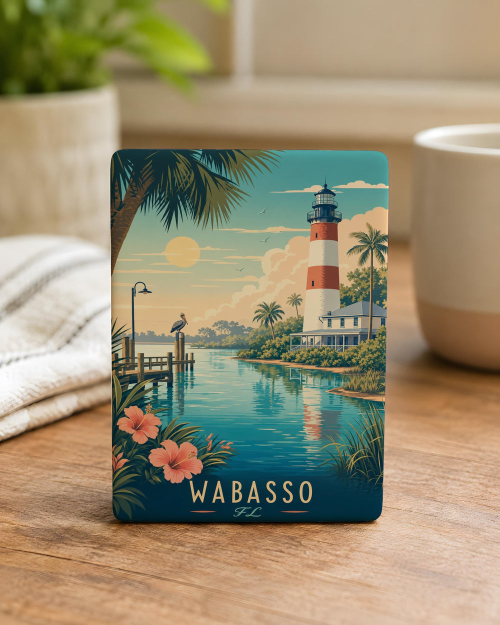 Wabasso Florida FL Fridge Magnet, Wabasso Souvenir Magnet, Florida Travel Gift, Wabasso FL Keepsake Magnet