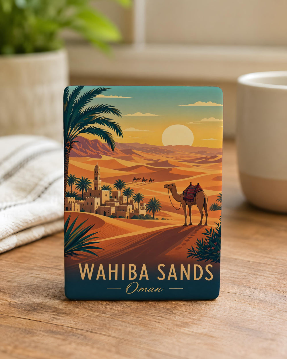 Wahiba Sands Oman Fridge Magnet, Desert Dunes Souvenir, Oman Travel Gift, Arabian Desert Landmark Magnet