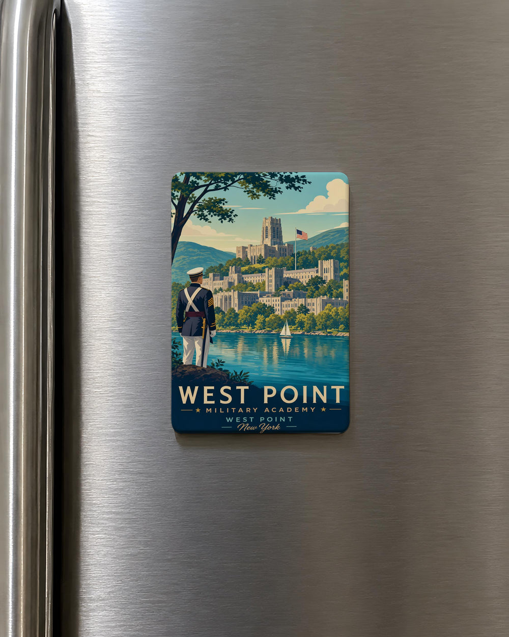 West Point Military Academy Fridge Magnet, US Army Cadet School Souvenir Magnet, West Point New York Refrigerator Magnet