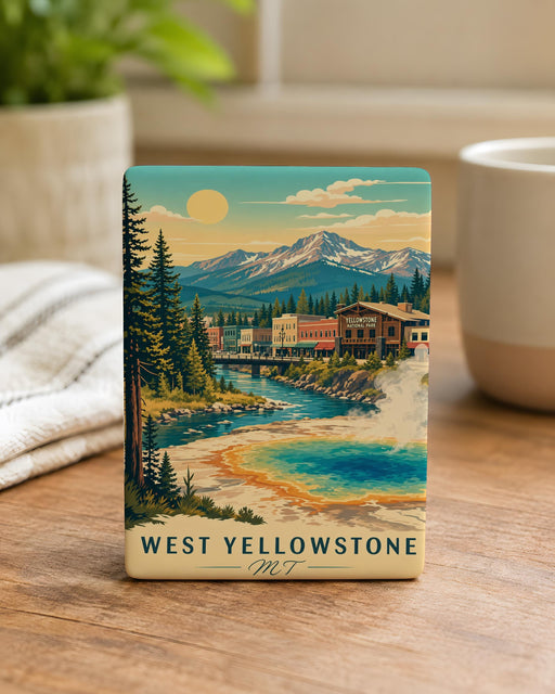 West Yellowstone MT Fridge Magnet, Montana Travel Souvenir, Yellowstone National Park Gateway Keepsake Magnet