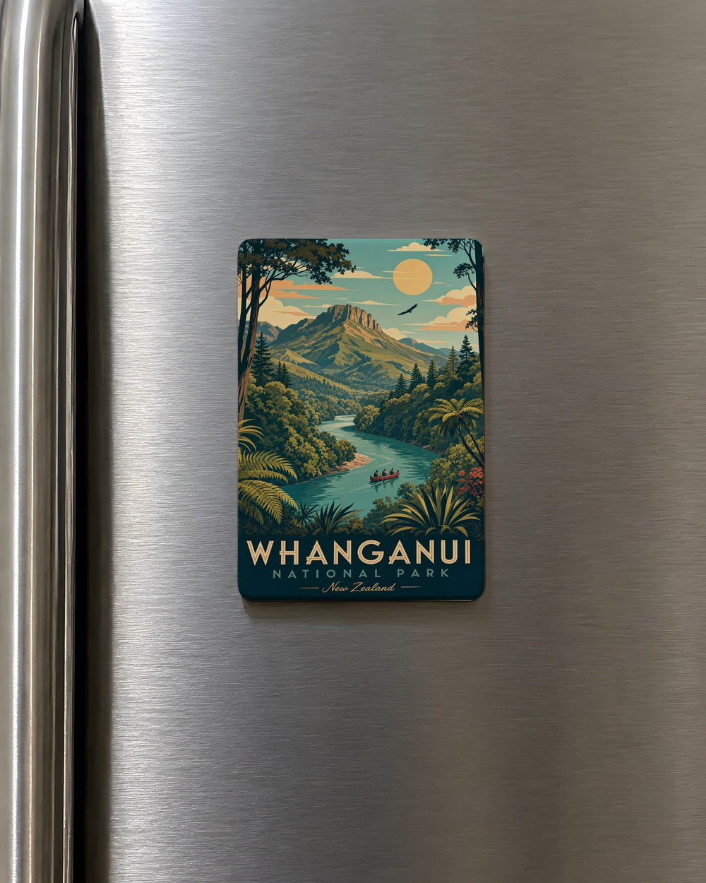 Whanganui National Park Fridge Magnet, New Zealand River Valley Landscape Souvenir Magnet, Outdoor Adventure Travel Gift