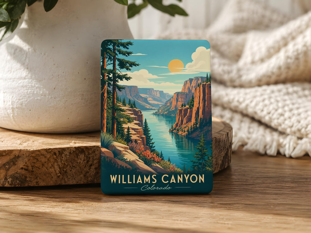 Williams Canyon Fridge Magnet, Williams Canyon Scenic Landscape Souvenir Magnet, Canyon Travel Keepsake Magnet
