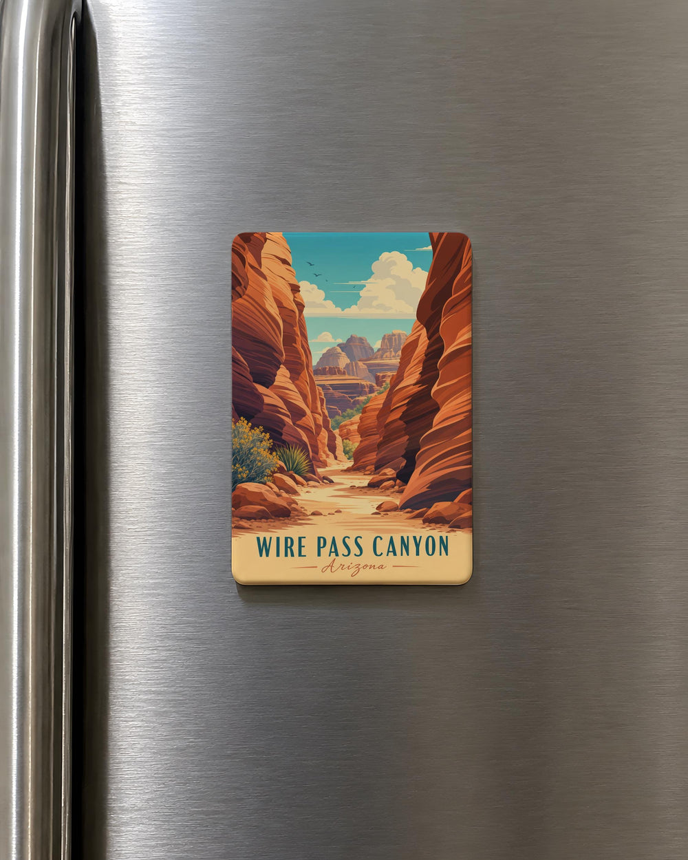 Wire Pass Canyon Fridge Magnet, Utah Slot Canyon Souvenir, Desert Hiking Landmark Keepsake Gift