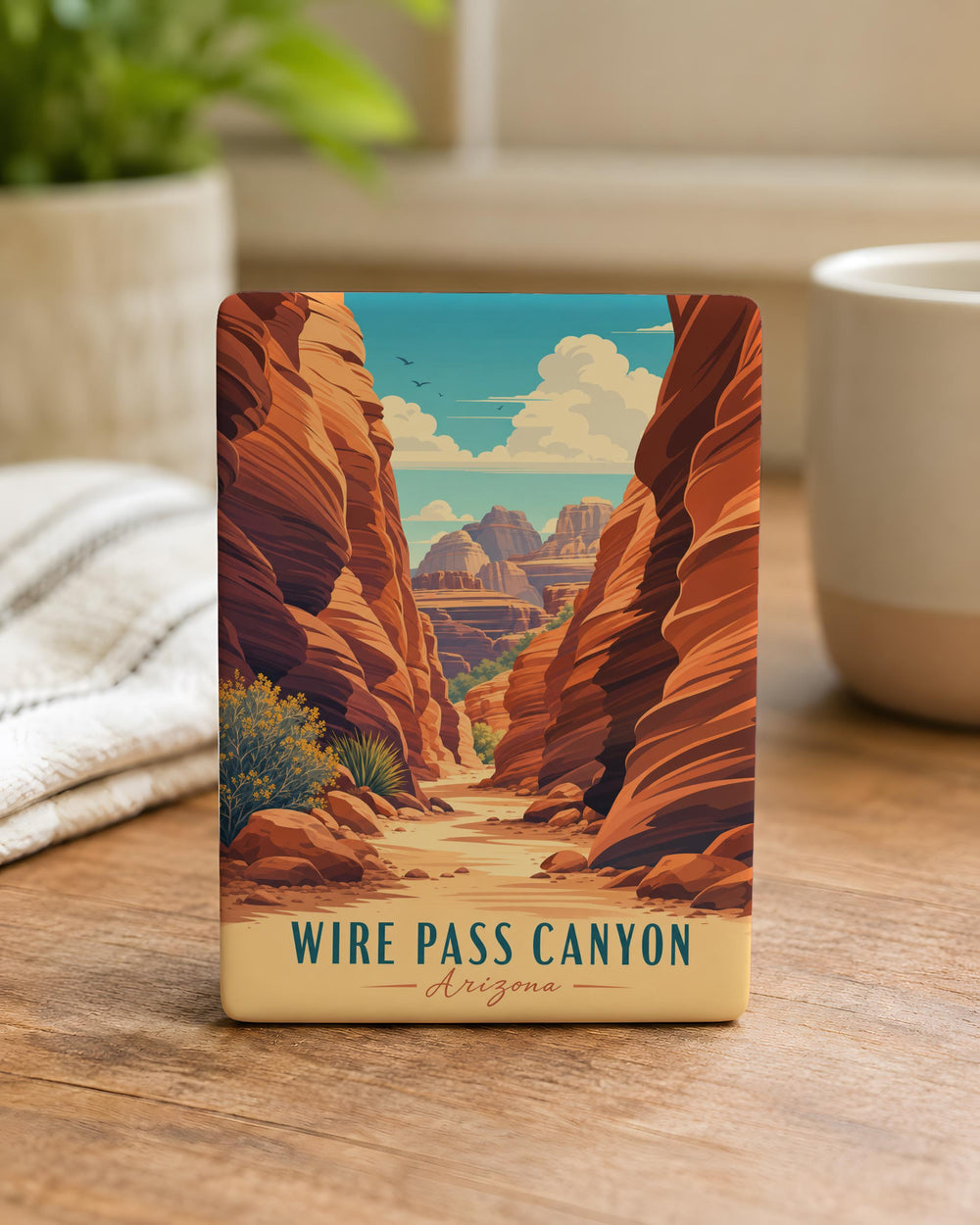 Wire Pass Canyon Fridge Magnet, Utah Slot Canyon Souvenir, Desert Hiking Landmark Keepsake Gift