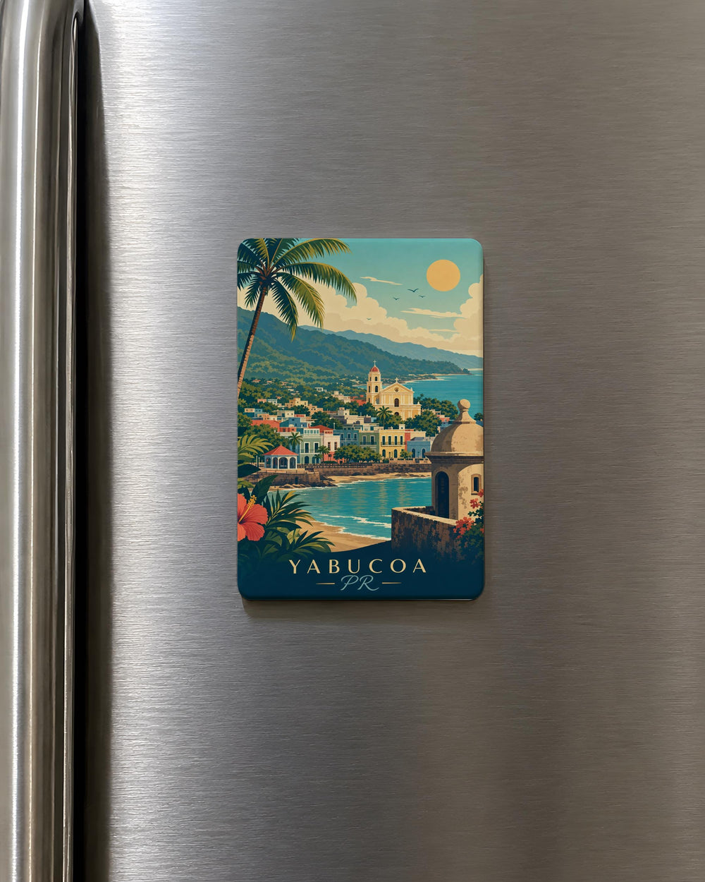 Yabucoa PR Fridge Magnet, Yabucoa Puerto Rico Souvenir Magnet, Puerto Rico Travel Gift, Caribbean Island Keepsake Magnet