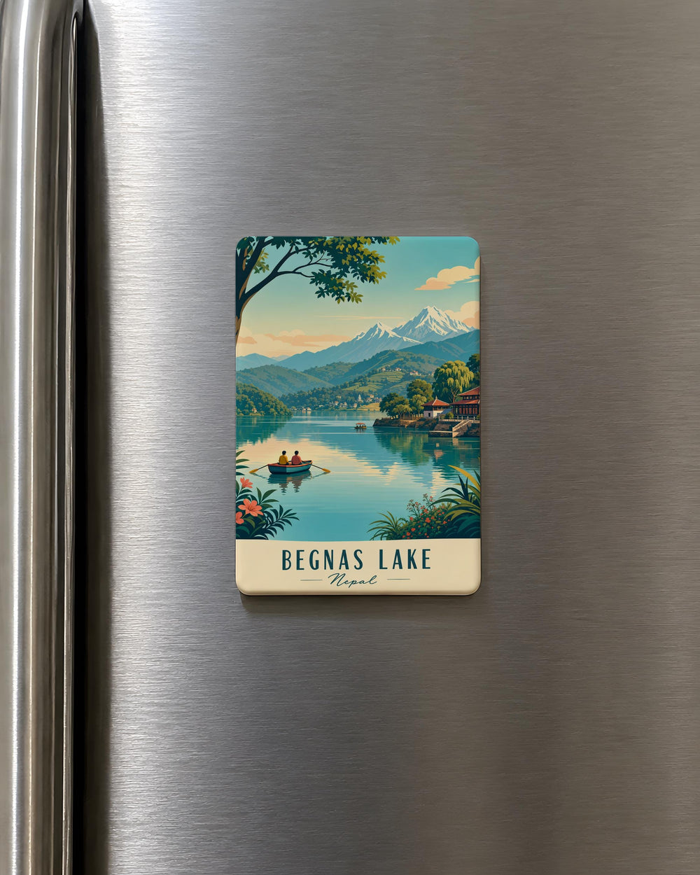 Begnas Lake Fridge Magnet, Nepal Lake Souvenir, Scenic Lakeside Travel Gift, Himalayan Region Keepsake Magnet