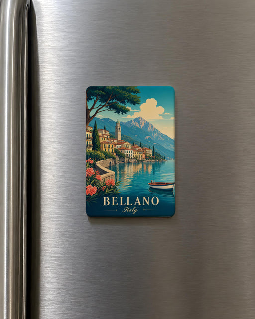 Bellano Italy Fridge Magnet, Lake Como Travel Souvenir Magnet, Bellano Village Landmark Keepsake Magnet