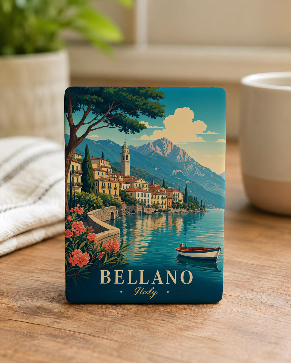 Bellano Italy Fridge Magnet, Lake Como Travel Souvenir Magnet, Bellano Village Landmark Keepsake Magnet