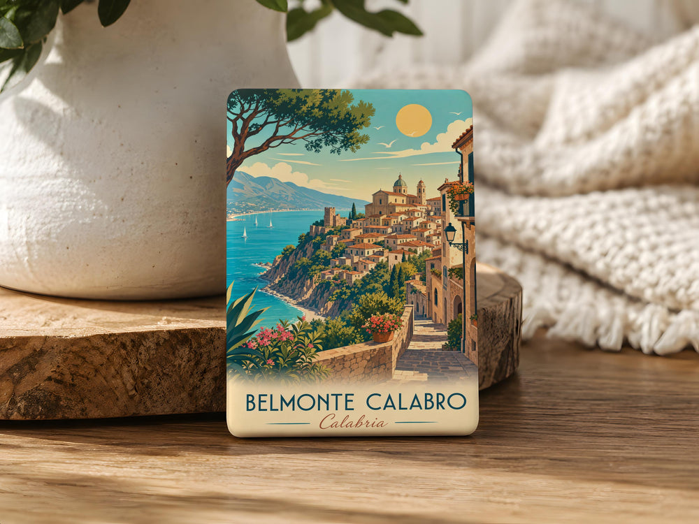 Belmonte Calabro Italy Fridge Magnet, Belmonte Calabro Souvenir Magnet, Calabria Travel Keepsake Magnet