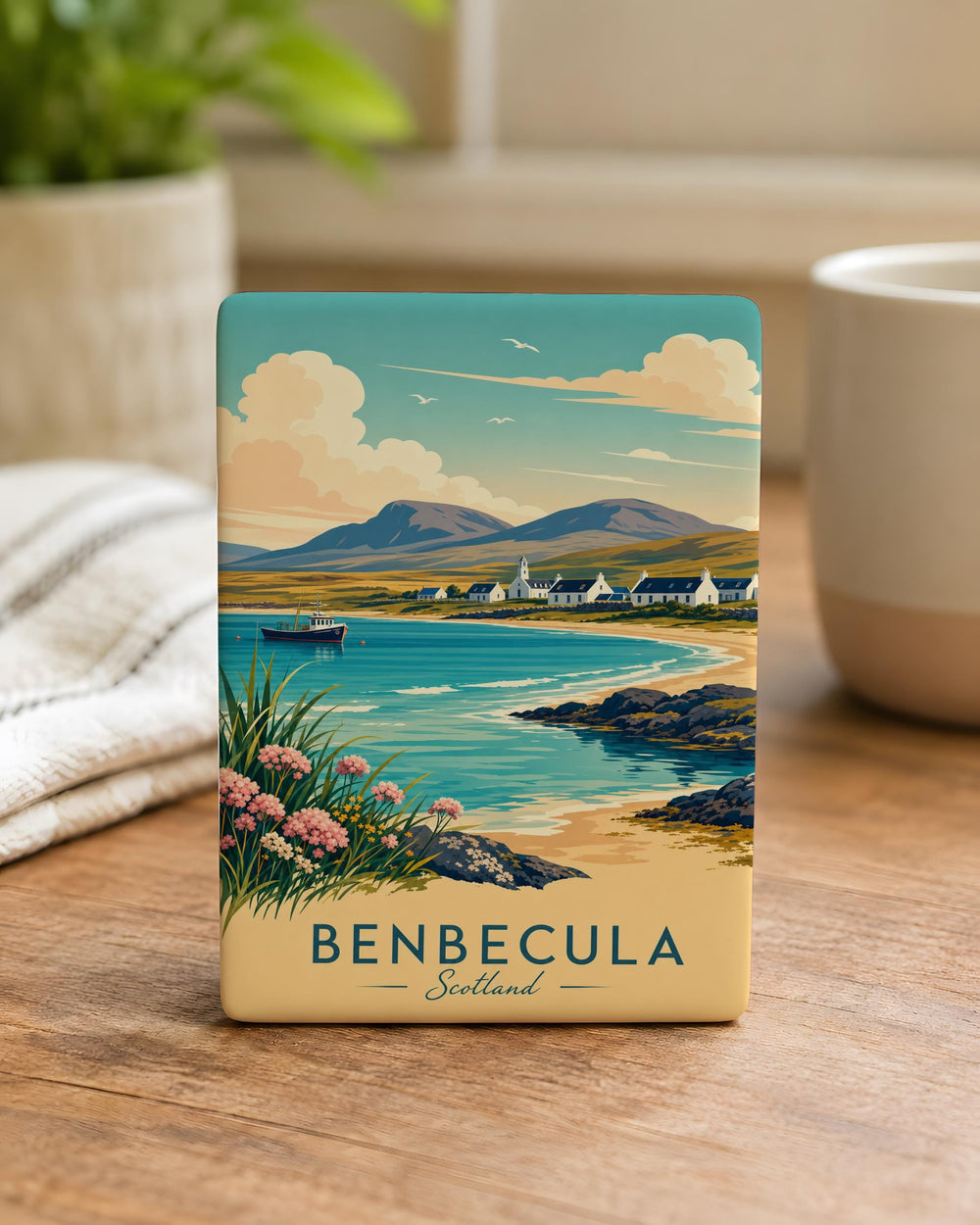 Benbecula Scotland Fridge Magnet, Outer Hebrides Souvenir Magnet, Scottish Island Travel Keepsake Magnet
