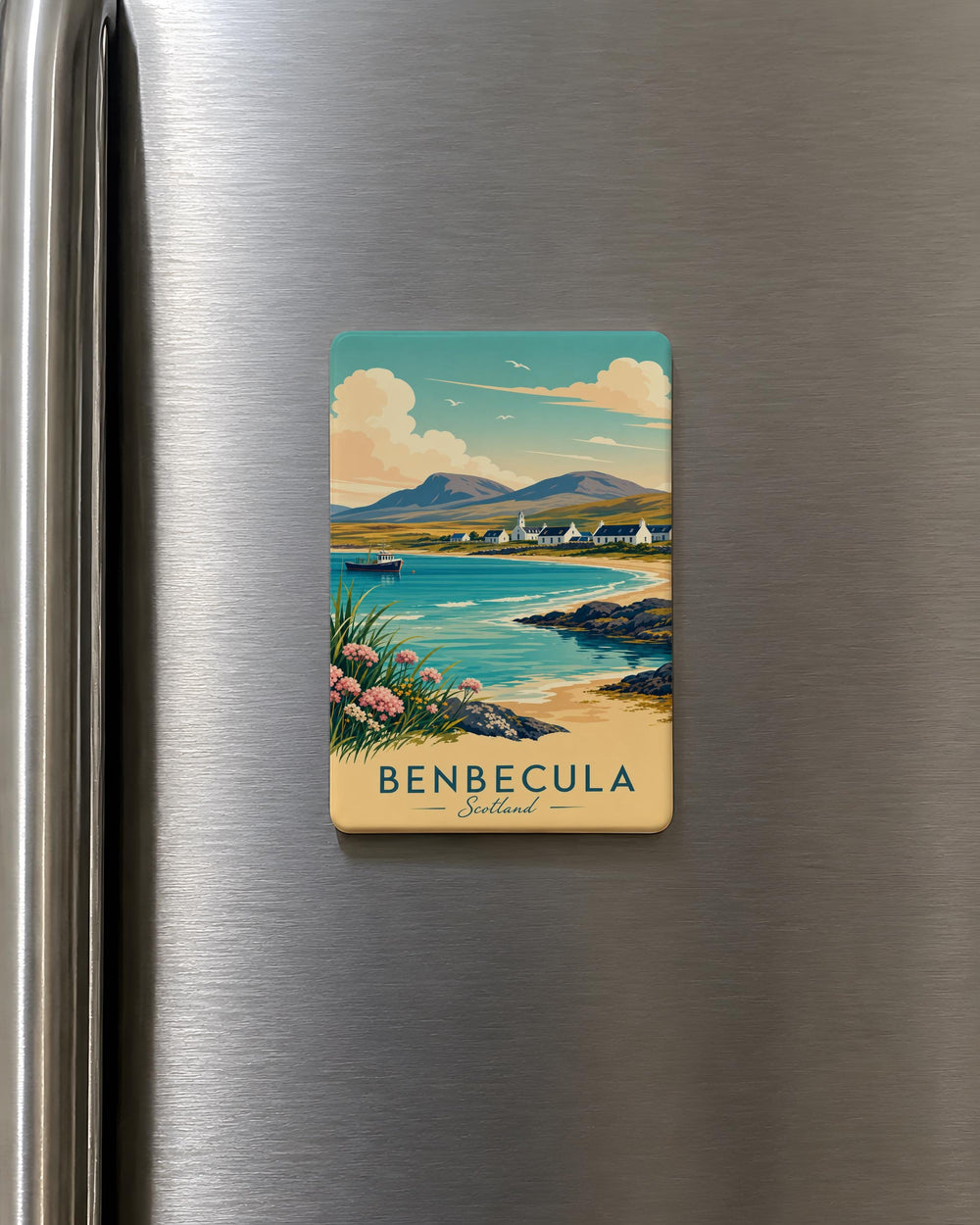 Benbecula Scotland Fridge Magnet, Outer Hebrides Souvenir Magnet, Scottish Island Travel Keepsake Magnet