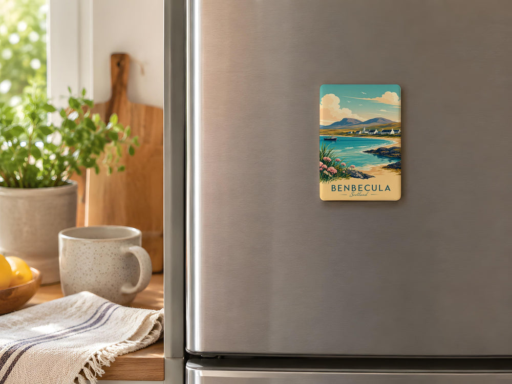 Benbecula Scotland Fridge Magnet, Outer Hebrides Souvenir Magnet, Scottish Island Travel Keepsake Magnet
