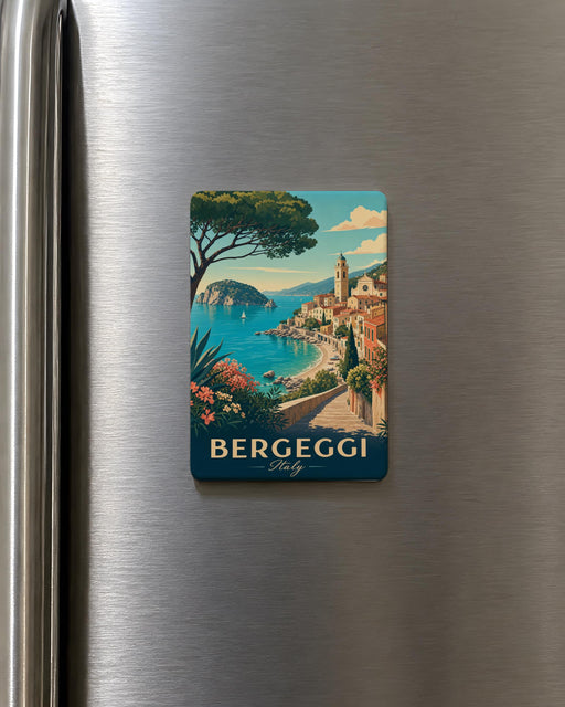 Bergeggi Italy Fridge Magnet, Bergeggi Coastal Village Souvenir Magnet, Italian Riviera Travel Gift, Liguria Keepsake Magnet