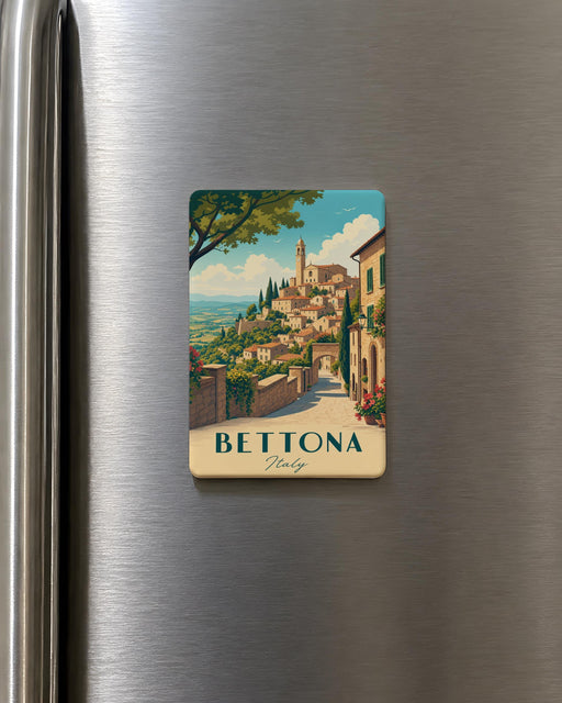 Bettona Italy Fridge Magnet, Bettona Perugia Umbria Travel Souvenir Magnet, Italian Hill Town Landmark Magnet