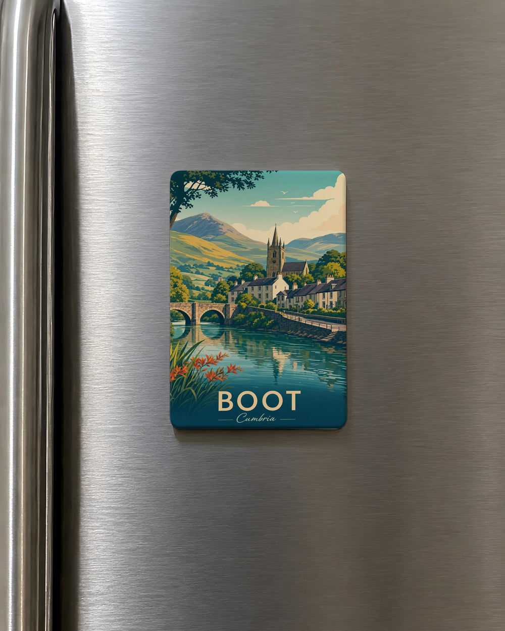 Cumbria Boot Fridge Magnet, Lake District Hiking Boot Souvenir Magnet, England Outdoor Travel Gift