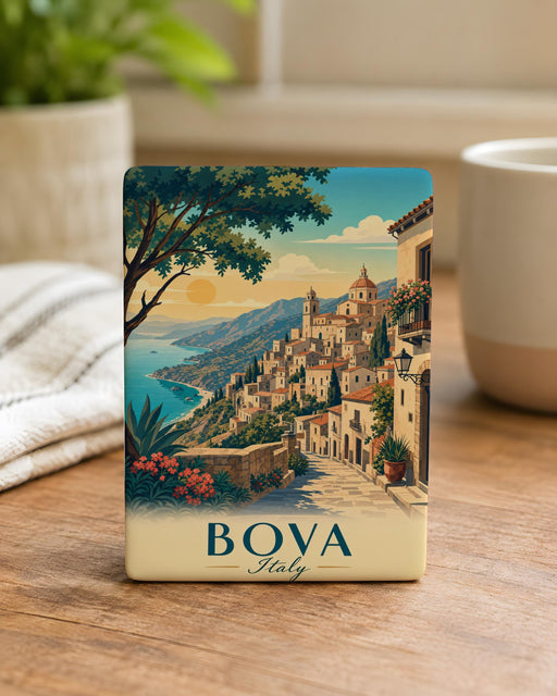 Bova Italy Fridge Magnet, Bova Calabria Travel Souvenir Magnet, Italian Village Landmark Keepsake Magnet, Italy Gift
