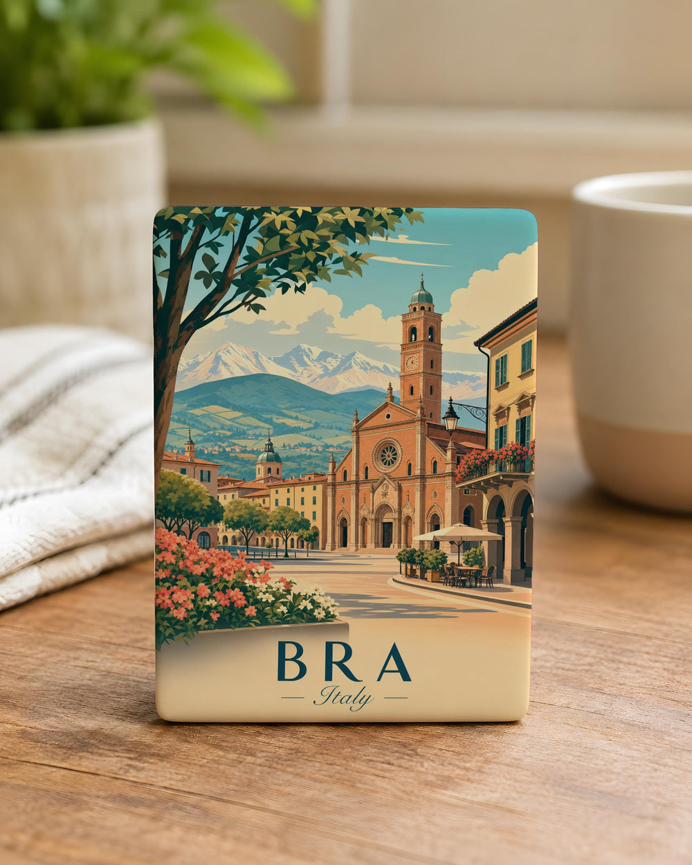 Bra Italy Fridge Magnet, Bra Piemonte Souvenir Magnet, Italian Travel Keepsake, Italy City Name Magnet, Gift for Italy Lovers