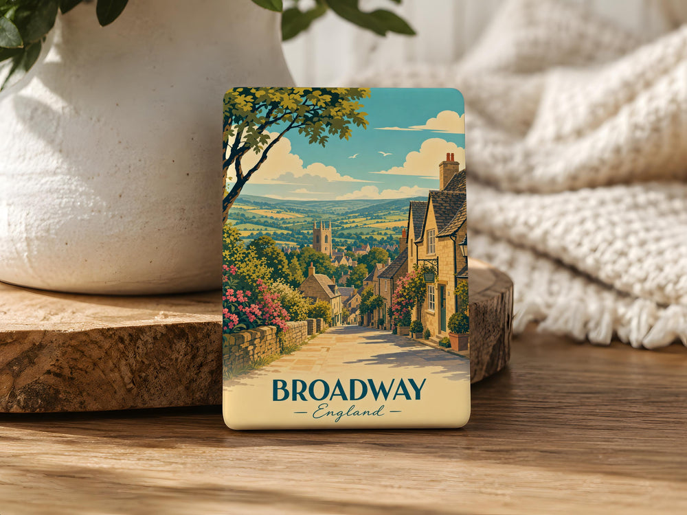 Broadway England Fridge Magnet, Broadway Village Souvenir Magnet, Cotswolds England Travel Gift, UK Landmark Keepsake Magnet