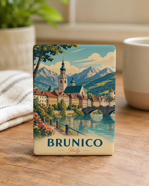 Brunico Italy Fridge Magnet, Bruneck South Tyrol Souvenir Magnet, Brunico Travel Gift, Italian Alps Keepsake Magnet